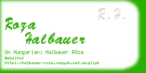 roza halbauer business card
